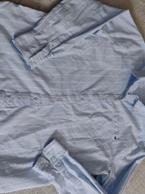 crown & ivy Light Blue Striped Button-Down Shirt